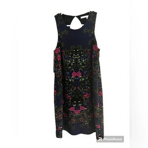 Rachel Rachel Navy Blue Floral Designed Roy dress Size 6